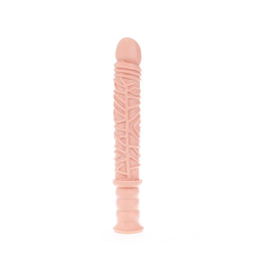 Dinoo - Extreme XXL Dildo Met Handvat - Damocles - 42,5 x 4,5 cm - Lichte Huidskleur-Erotiekvoordeel.nl