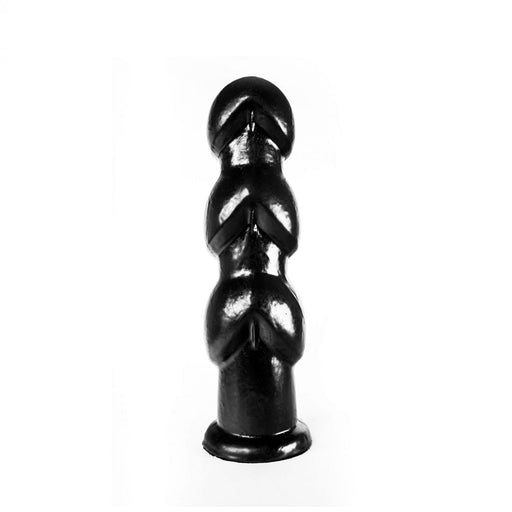 Dinoo - Geribbelde XXL Buttplug Gaston 27,5 x 8 cm - Zwart-Erotiekvoordeel.nl