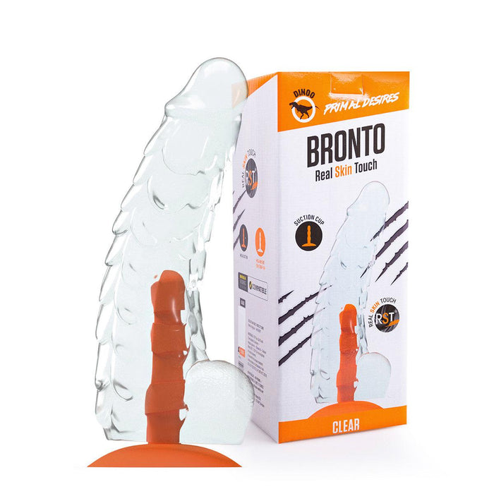 Dinoo - Primal Desires Extra Grote Dildo Met Zuignap Bronto - Transparant-Erotiekvoordeel.nl