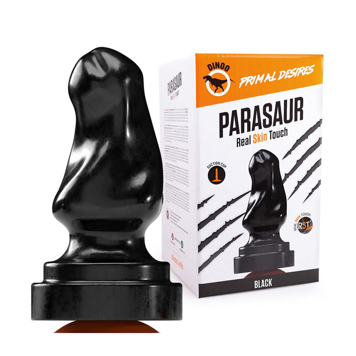 Dinoo - Primal Desires Extra Grote Dildo Met Zuignap Parasaur - Zwart-Erotiekvoordeel.nl