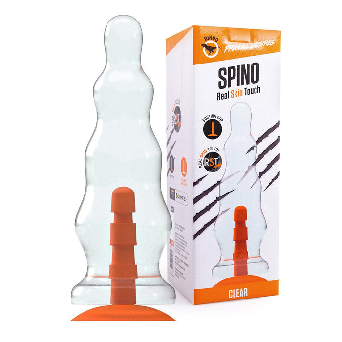 Dinoo - Primal Desires Extra Grote Dildo Met Zuignap Spino - Transparant-Erotiekvoordeel.nl