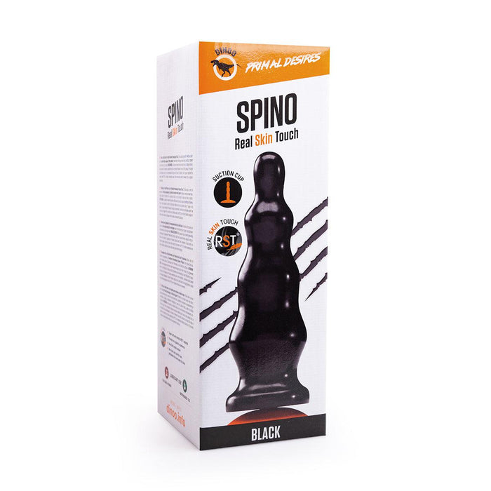 Dinoo - Primal Desires Extra Grote Dildo Met Zuignap Spino - Zwart-Erotiekvoordeel.nl