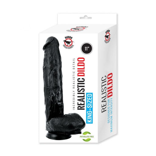 Dinoo - XXL Dildo - Monster 28 x 5,5 cm - Zwart-Erotiekvoordeel.nl