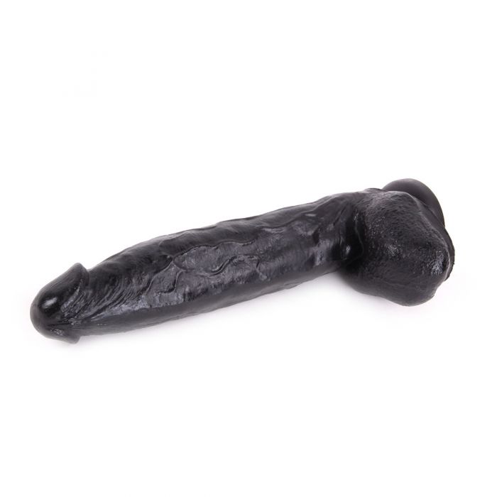 Dinoo - XXL Dildo - Monster 28 x 5,5 cm - Zwart-Erotiekvoordeel.nl