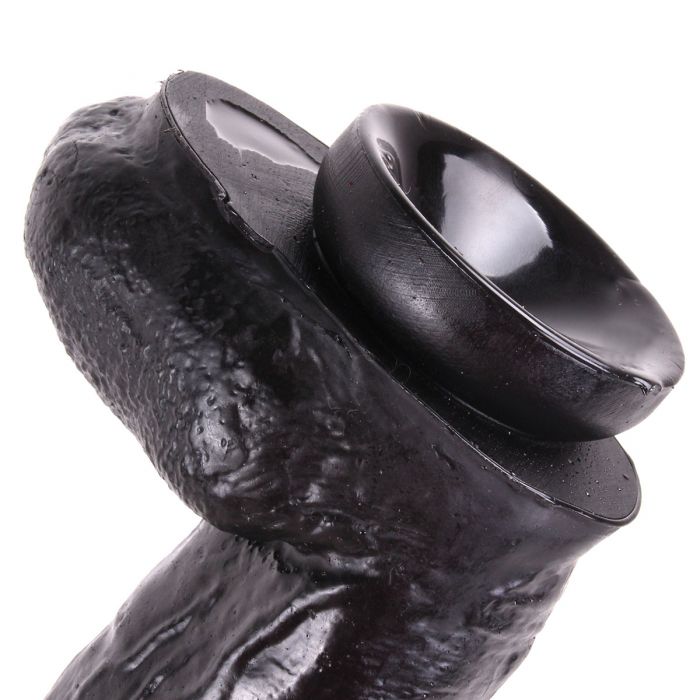 Dinoo - XXL Dildo - Monster 28 x 5,5 cm - Zwart-Erotiekvoordeel.nl