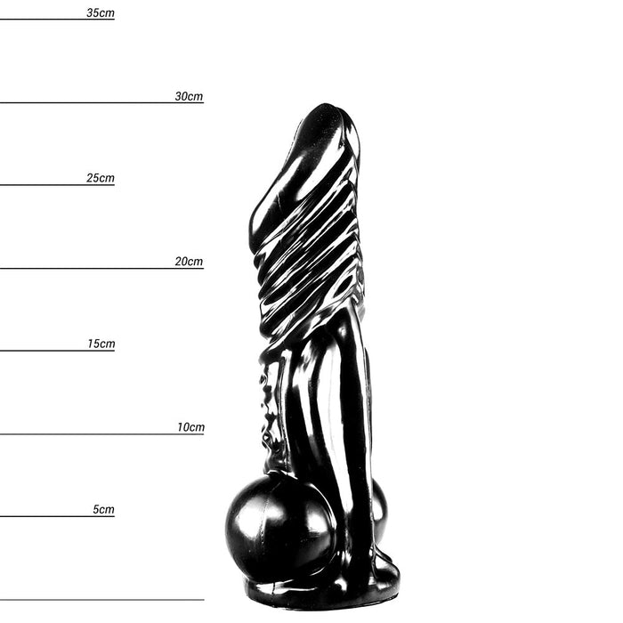 Dinoo - XXL Dildo Rinchenia - 30 x 7,6 cm - Zwart-Erotiekvoordeel.nl