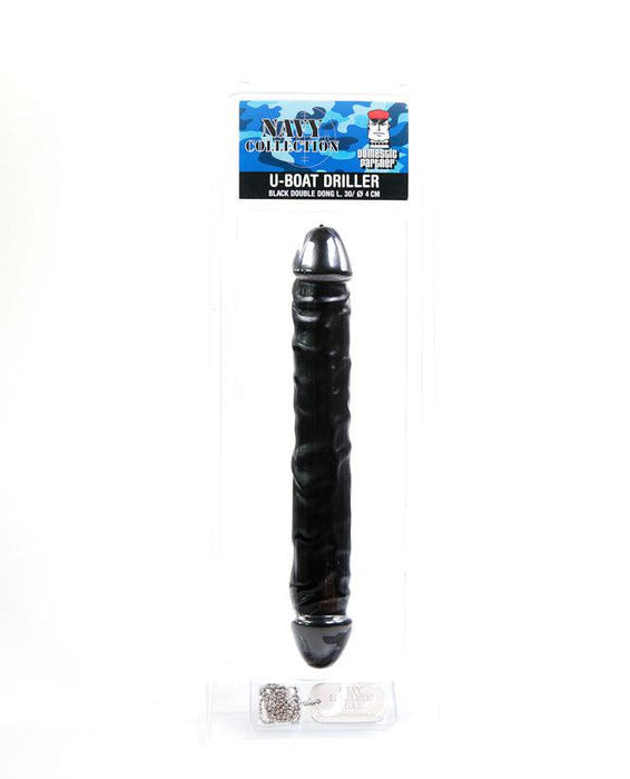 Domestic Partner - U-Boat Driller - Dubbele Dildo - 30 x 4 cm - Zwart-Erotiekvoordeel.nl