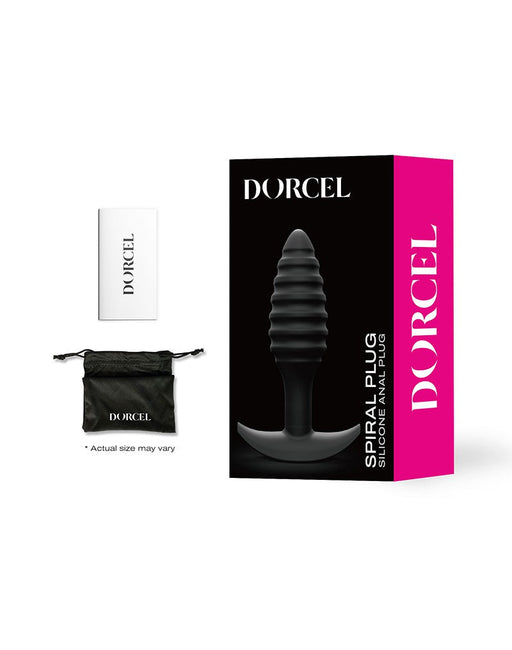 Dorcel - Buttplug - Spiraalvormige Buttplug - Anaal Speeltje - Siliconen - Zwart-Erotiekvoordeel.nl