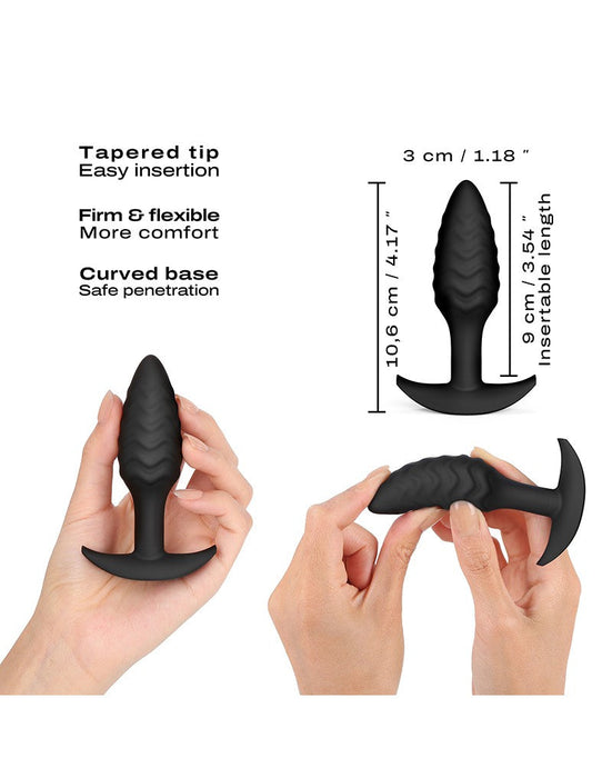 Dorcel - Buttplug - Wavy Buttplug - Anaal Speeltje - Siliconen - Zwart-Erotiekvoordeel.nl