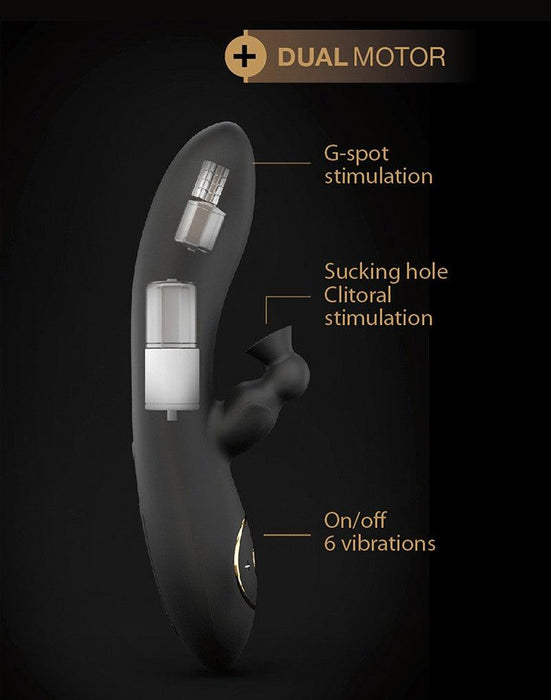 Dorcel - Divine Rabbit Sucker - G-spot En Clitoris Vibrator Met Zuiggedeelte-Erotiekvoordeel.nl