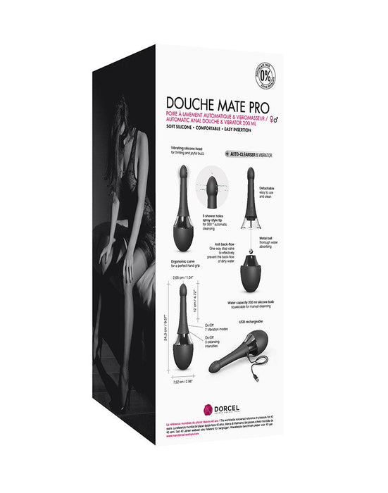 Dorcel - Douche Mate Pro Anale Douche En Vibrator - Zwart-Erotiekvoordeel.nl