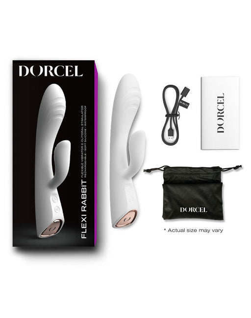 Dorcel - FLEXI RABBIT Verwarmde Tarzan Vibrator - Wit-Erotiekvoordeel.nl