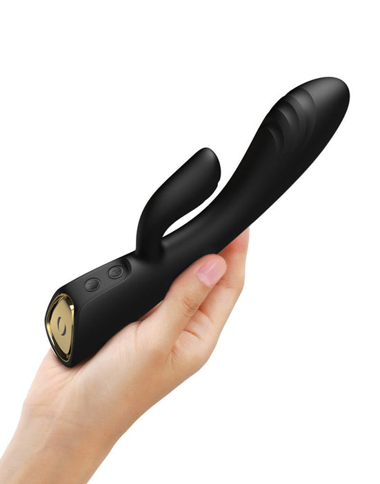 Dorcel - Flexi Rabbit - Verwarmde Tarzan Vibrator - Zwart-Erotiekvoordeel.nl