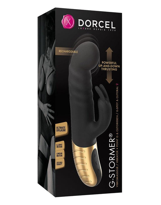 Dorcel - G-stormer - Stotende Rabbit Vibrator - Zwart-Erotiekvoordeel.nl