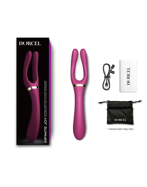 Dorcel - Infiniite Joy - Multi Vibrator - Met Twee 360° Flexibele Armen - Roze-Erotiekvoordeel.nl