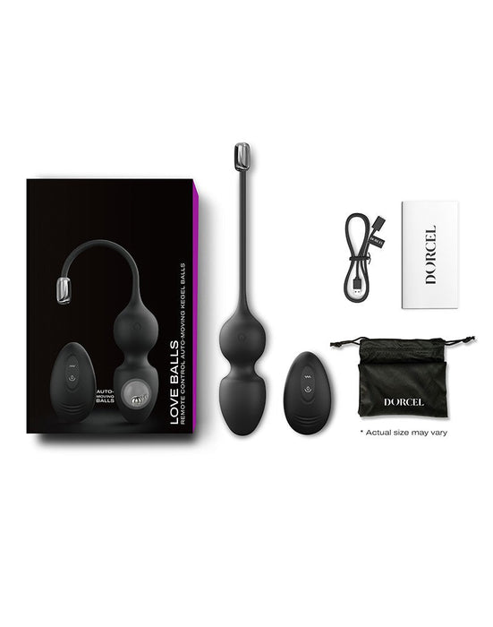 Dorcel - Love Balls - Vibrerende Kegel Balls Met Afstandsbediening - Zwart-Erotiekvoordeel.nl