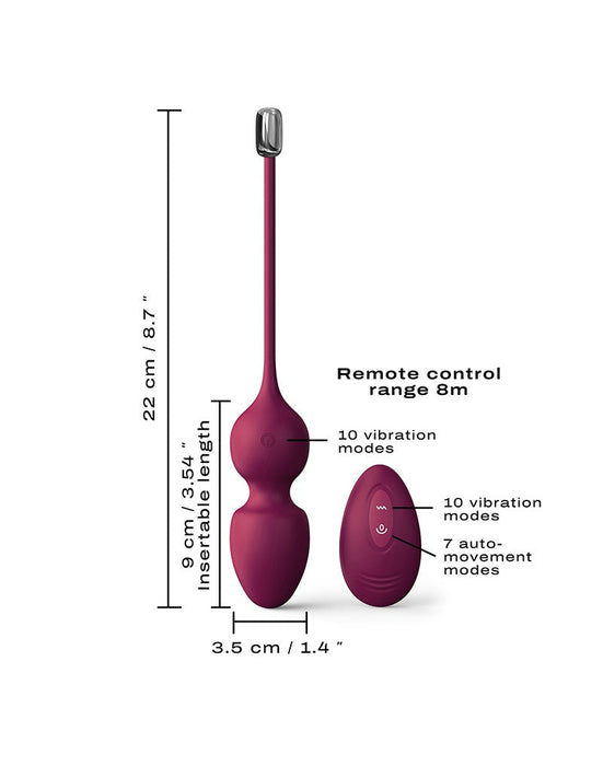 Dorcel - Love Balls - Vibrerende Kegel Balls Met Afstandsbediening- plum-Erotiekvoordeel.nl