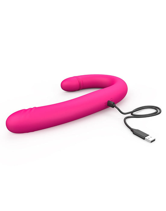 Dorcel - Orgasmic Double Do - Dubbele Vibrerende En Stotende Dildo - Roze-Erotiekvoordeel.nl