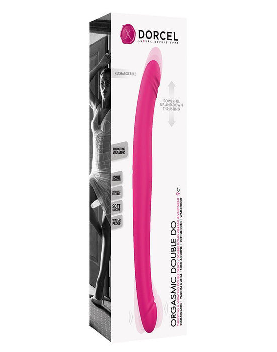 Dorcel - Orgasmic Double Do - Dubbele Vibrerende En Stotende Dildo - Roze-Erotiekvoordeel.nl