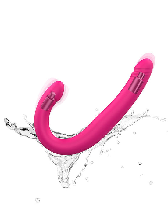 Dorcel - Orgasmic Double Do - Dubbele Vibrerende En Stotende Dildo - Roze-Erotiekvoordeel.nl