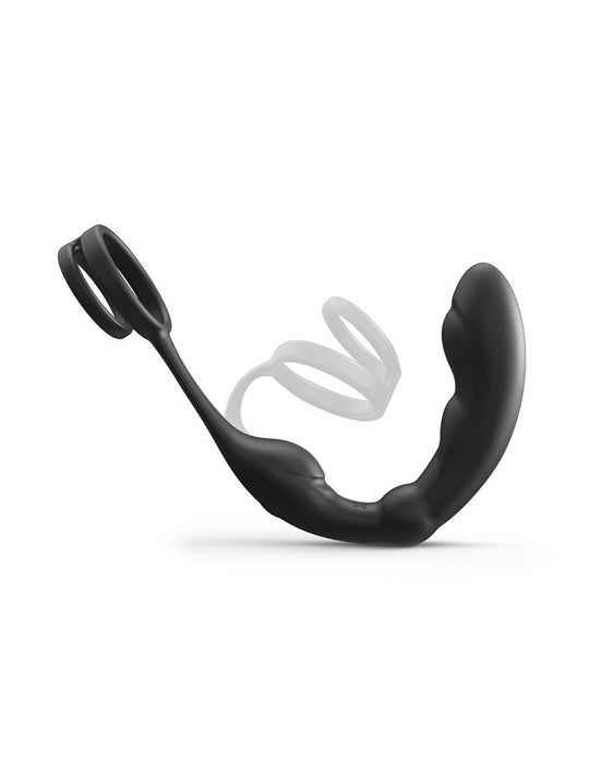 Dorcel - P-Ring - Perineum en Prostaat Vibrator - Met Dubbele Cockring - Zwart-Erotiekvoordeel.nl