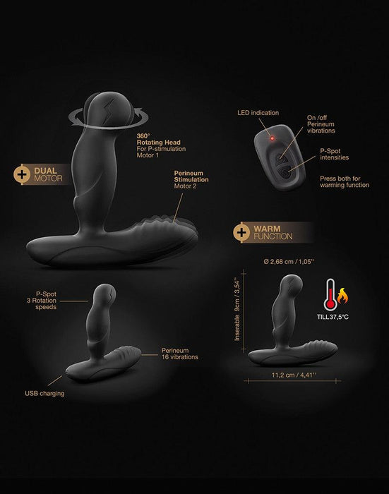 Dorcel - P-Swing - Prostaat Vibrator - Met Afstandsbediening - Zwart-Erotiekvoordeel.nl