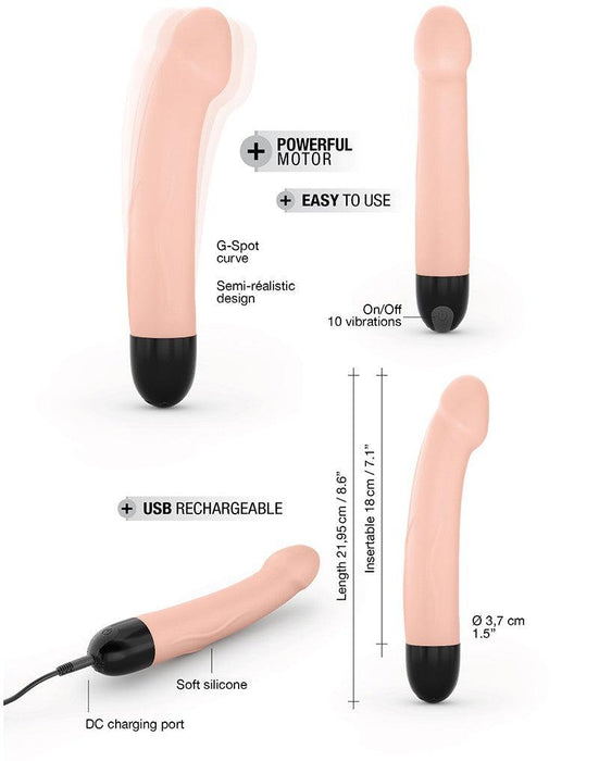 Dorcel - Real Vibration M - Realistische Vibrator - Lichte Huidskleur-Erotiekvoordeel.nl