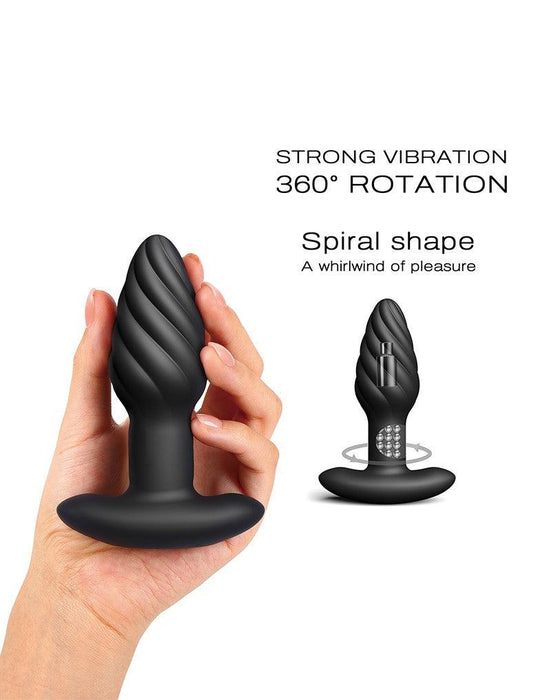 Dorcel - Spin Plug - 360 Graden Roterende Vibrerende Anaal Plug - Zwart-Erotiekvoordeel.nl