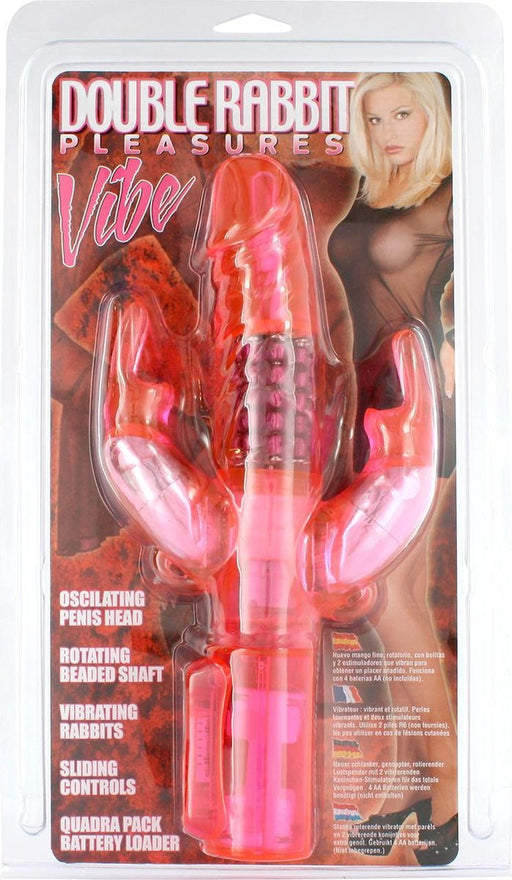 Double Rabbit Pleasures - Tarzan Vibrator - Roze-Erotiekvoordeel.nl