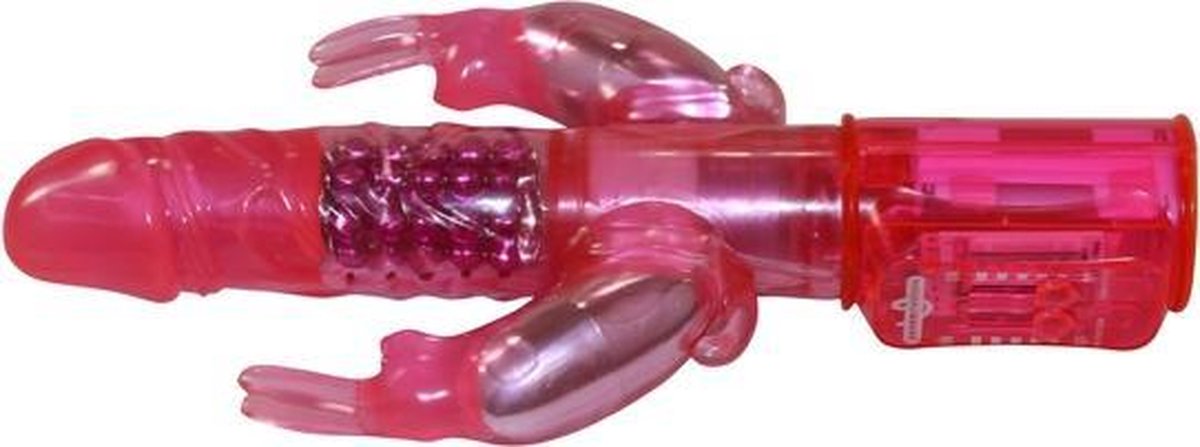 Seven Creations - Double Rabbit Pleasures - Tarzan Vibrator - Roze-Erotiekvoordeel.nl