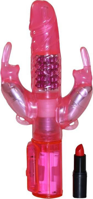 Seven Creations - Double Rabbit Pleasures - Tarzan Vibrator - Roze-Erotiekvoordeel.nl