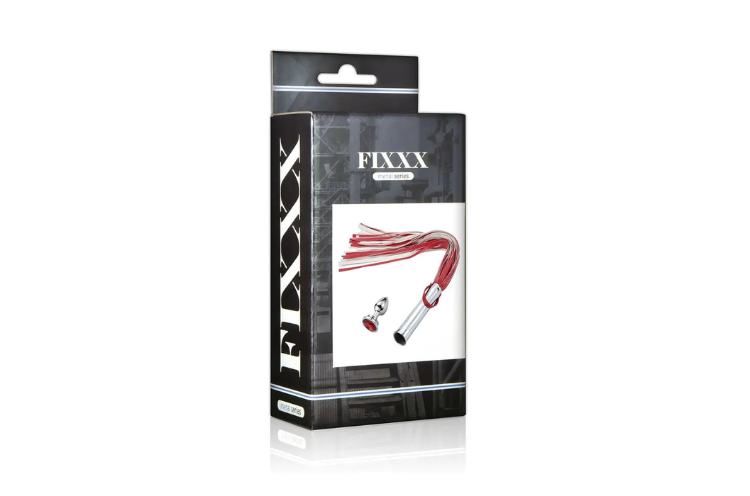 Fixxx - Aluminium Flogger met Verborgen Buttplug - Rood-Erotiekvoordeel.nl