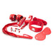 Fixxx - BDSM Set Beginners - PU-leer - 8 delen - Rood-Erotiekvoordeel.nl