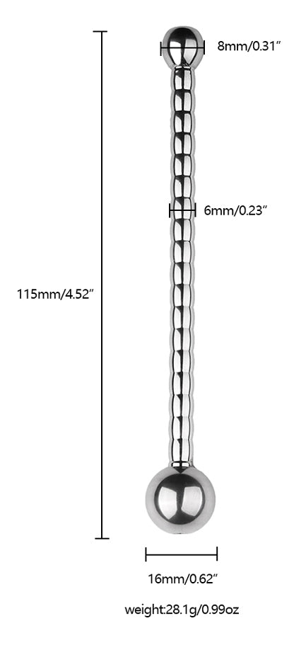 Fixxx - Bolletjes Penis Plug - Zilver - Verschillende Diameters-Erotiekvoordeel.nl