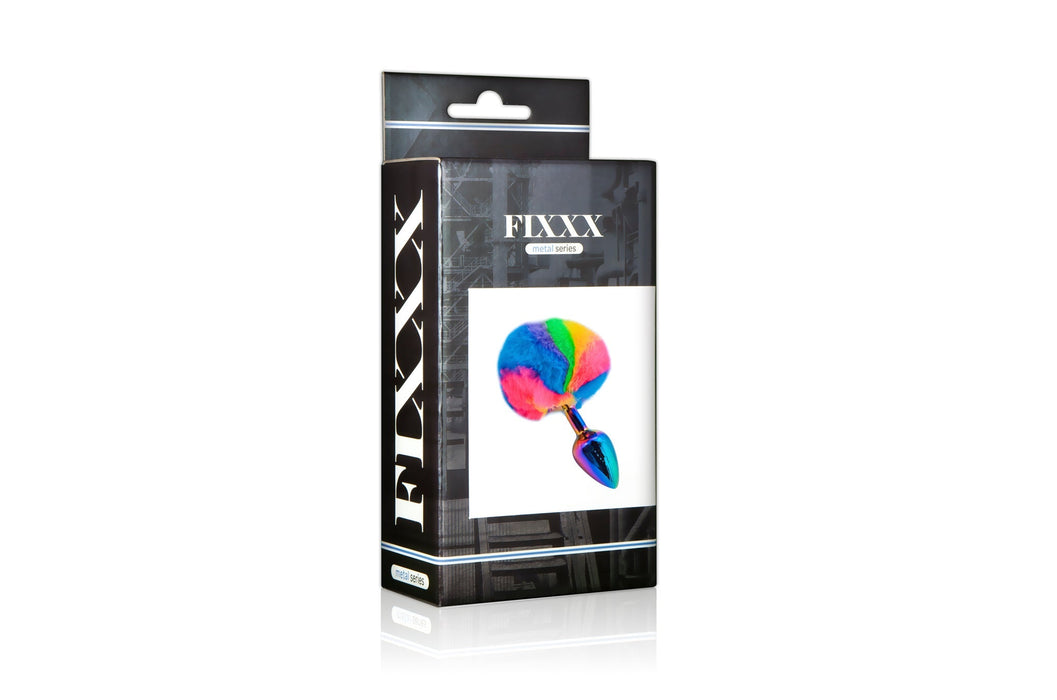 Fixxx - Bunny Tail Buttplug - Lengte 71 mm - Diameter 78 mm - Rainbow-Erotiekvoordeel.nl