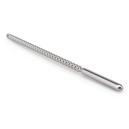 Fixxx - Lange Geribbelde Dilator - Penisplug - Diameter 8 mm - RVS - Zilver-Erotiekvoordeel.nl