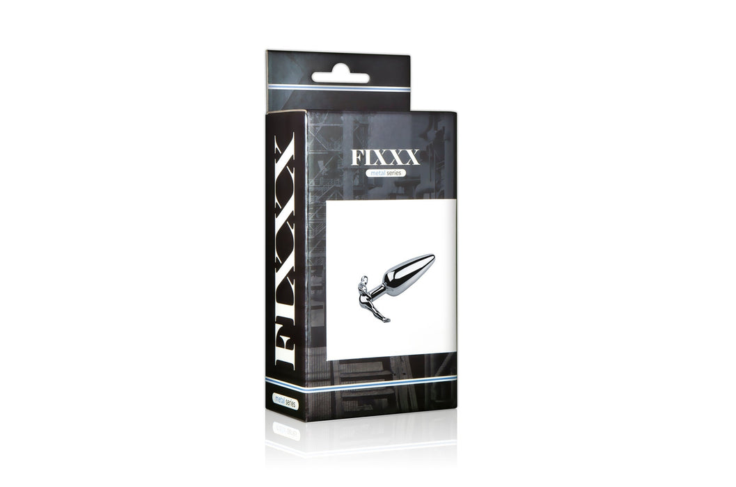 Fixxx - Lange RVS Buttplug met Handvat in de vorm van een mens-Erotiekvoordeel.nl