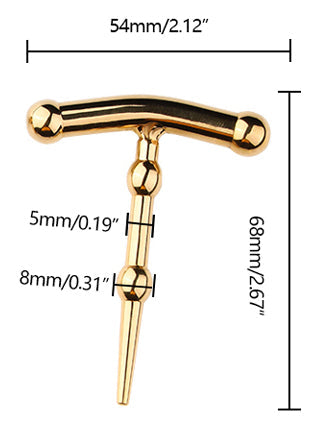 Fixxx - Penisplug met Twee Bolletjes - Diameter 5-8 mm - Goud-Erotiekvoordeel.nl