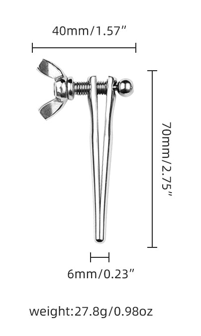 Fixxx - Spreidende Penis Plug met Schroef - 6 mm - Zilver-Erotiekvoordeel.nl