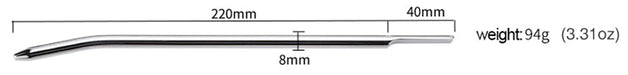 Fixxx - Urethrale Dilator - Lengte 22 cm - Diameter 8 mm - Zilver-Erotiekvoordeel.nl