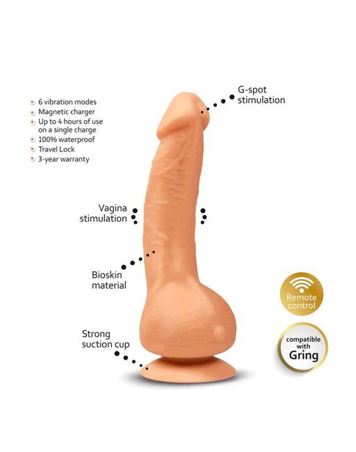 G-Vibe - G-Real - Mini Vibrerende Dildo - 3 x 18 cm - Lichte huidskleur-Erotiekvoordeel.nl