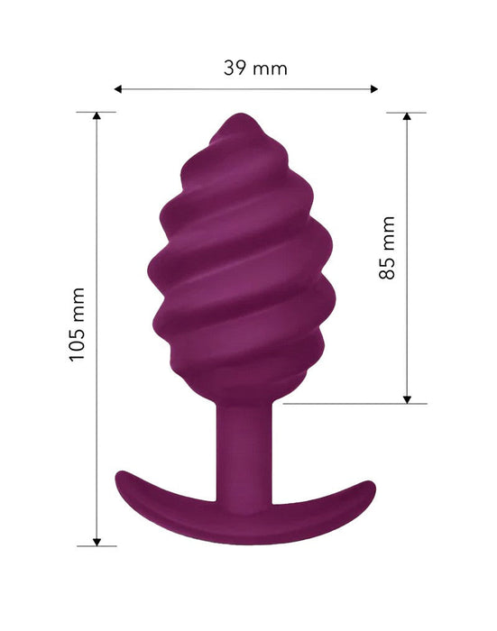 G-Vibe - G-plug Twist 2 - Geribbelde Buttplug - Paars-Erotiekvoordeel.nl