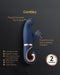 G Vibe - Gentley - Rabbit Vibrator - G-Spot en Clitoris Stimulatie - Siliconen - Blauw/Goud-Erotiekvoordeel.nl