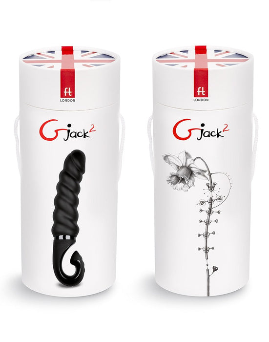 G-Vibe - Gjack2 - Geribbelde Bioskin Vibrator - Zwart-Erotiekvoordeel.nl