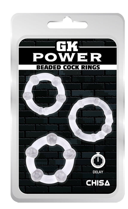 GK Power - Beaded Cock Rings - Transparant-Erotiekvoordeel.nl
