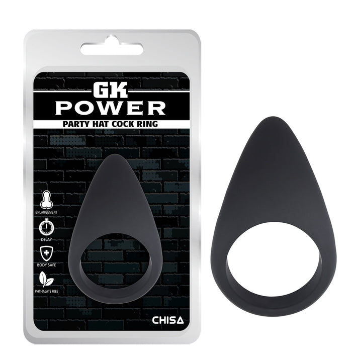GK Power - Party Hat Cock Ring - Zwart-Erotiekvoordeel.nl