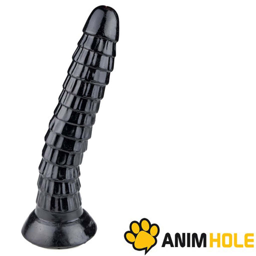 Gangbangster - Pangolin - Dildo - 24 x 5,4 cm - PVC - Zwart-Erotiekvoordeel.nl