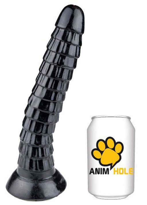 Gangbangster - Pangolin - Dildo - 24 x 5,4 cm - PVC - Zwart-Erotiekvoordeel.nl