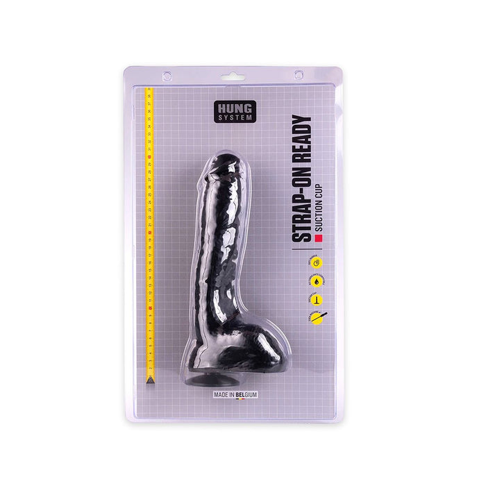 HUNG System - Jay - Dildo - Met Vac-U-Lock - Medium - Zwart-Erotiekvoordeel.nl