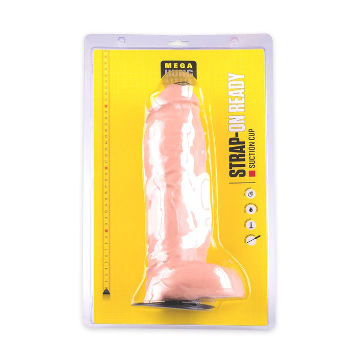 HUNG System - Zac - Dildo - Met Vac-U-Lock - XL - Lichte Huidskleur-Erotiekvoordeel.nl